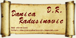 Danica Radusinović vizit kartica